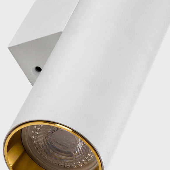 Modern Minimalist Round Aluminum 2-Light Wall Sconce for Bedroom