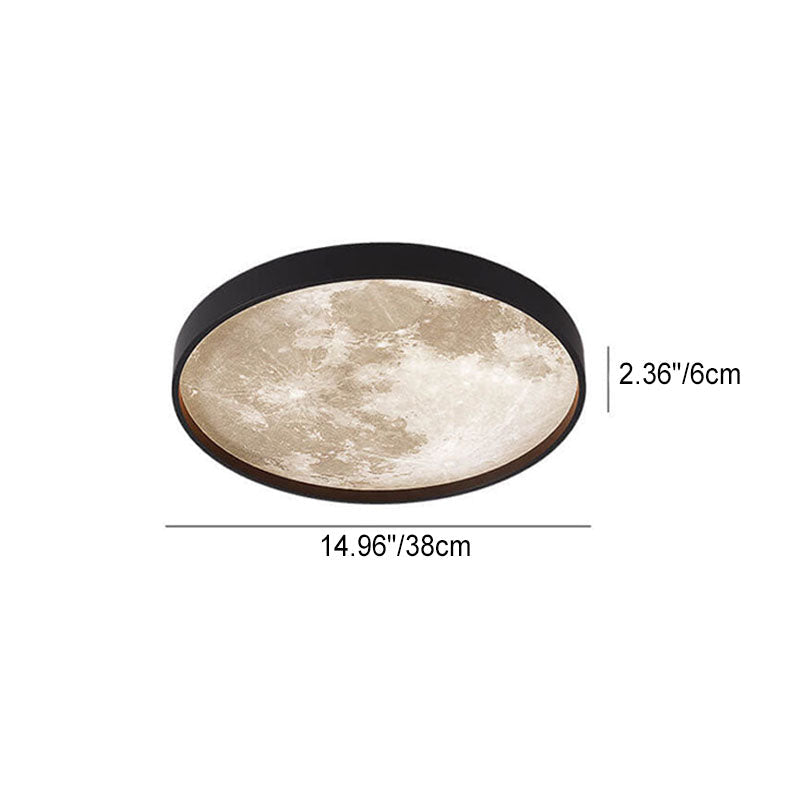 Modern Minimalist Moon LED Flush Mount Ceiling Light for Living Room