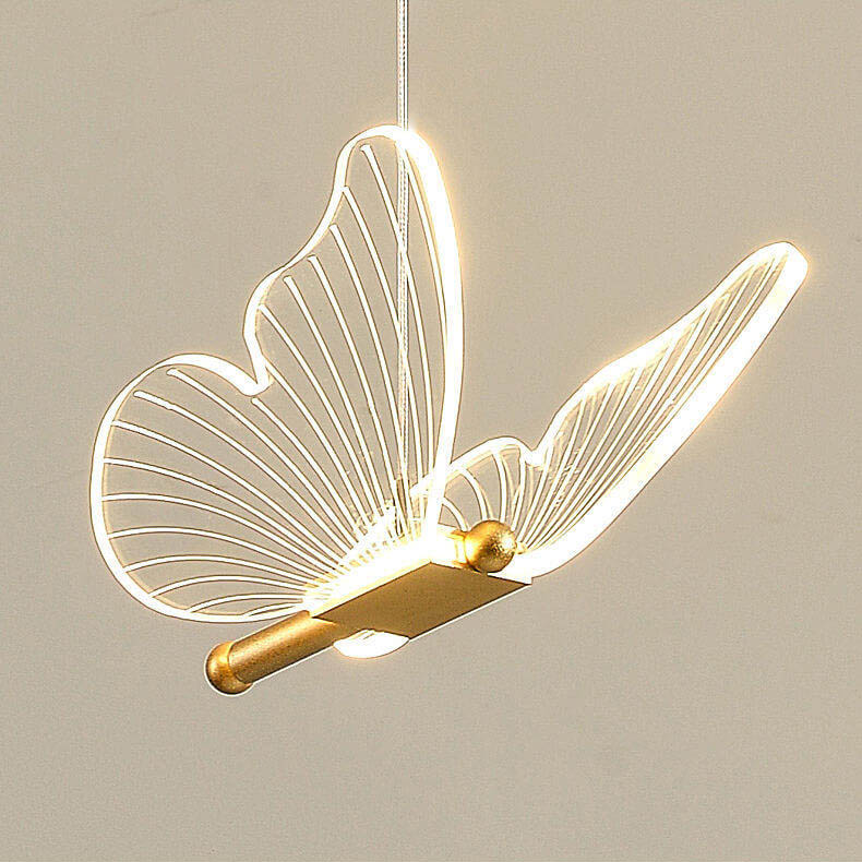 Minimalist Acrylic Butterfly LED Pendant Light - Modern Fixture for Home Decor
