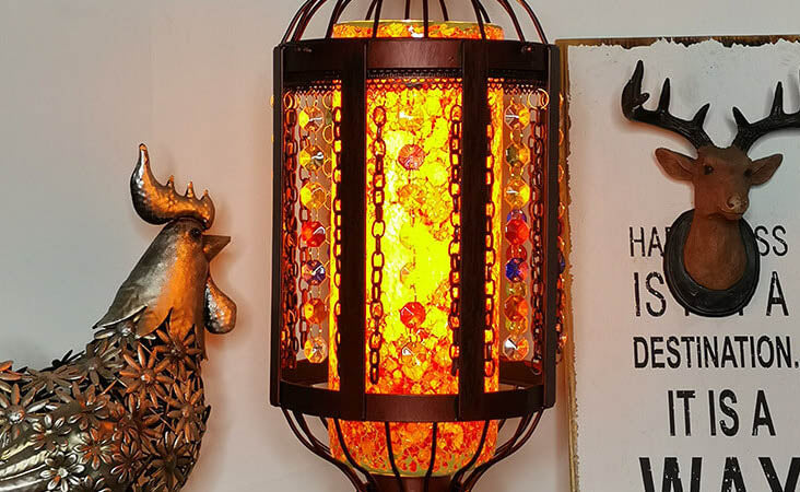 Vintage Turkish Stained Glass Lantern Table Lamp - 1-Light Decorative Lighting for Home, Bohemian Style Desk Lamp, Unique Gift Idea