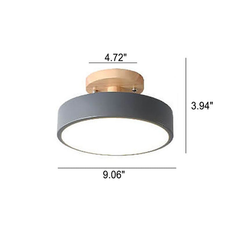 Nordic Round LED Semi-Flush Mount Ceiling Light - Modern Design, Energy-Efficient, Stylish Illumination