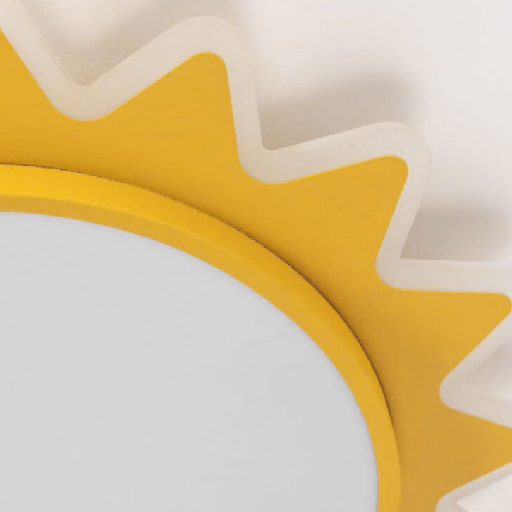 Creative Cartoon Sun Shaped LED Flush Mount Ceiling Light for Kids Room, Nursery, Playroom, Energy Efficient, Child-Safe Lighting, Bright Decorative Fixture, Fun Sun Design, Adjustable Brightness, Modern Home Decor, Cute Ceiling Light for Bedrooms, Playfu