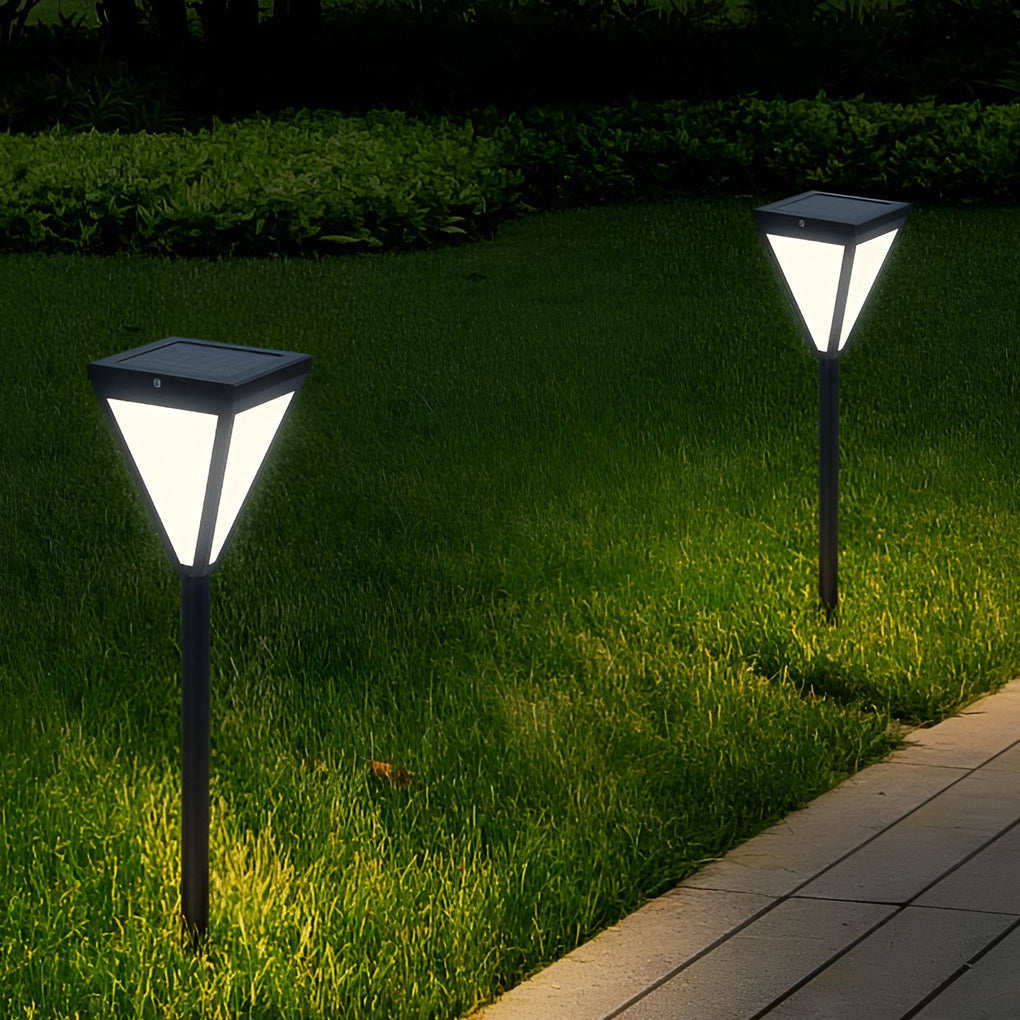Sleek Solar LED 2.6W Waterproof Pathway Post Light - Outdoor Solar Lighting for Gardens and Walkways