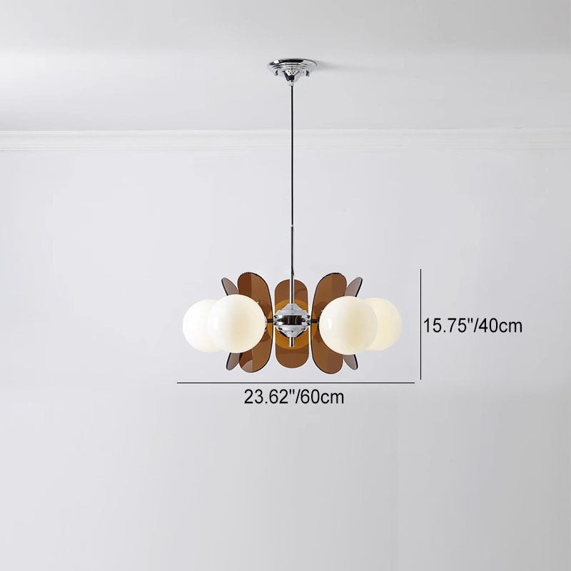 Modern Mid-Century Acrylic Magic Bean Chandelier - 3/5/6/8-Light for Living Room