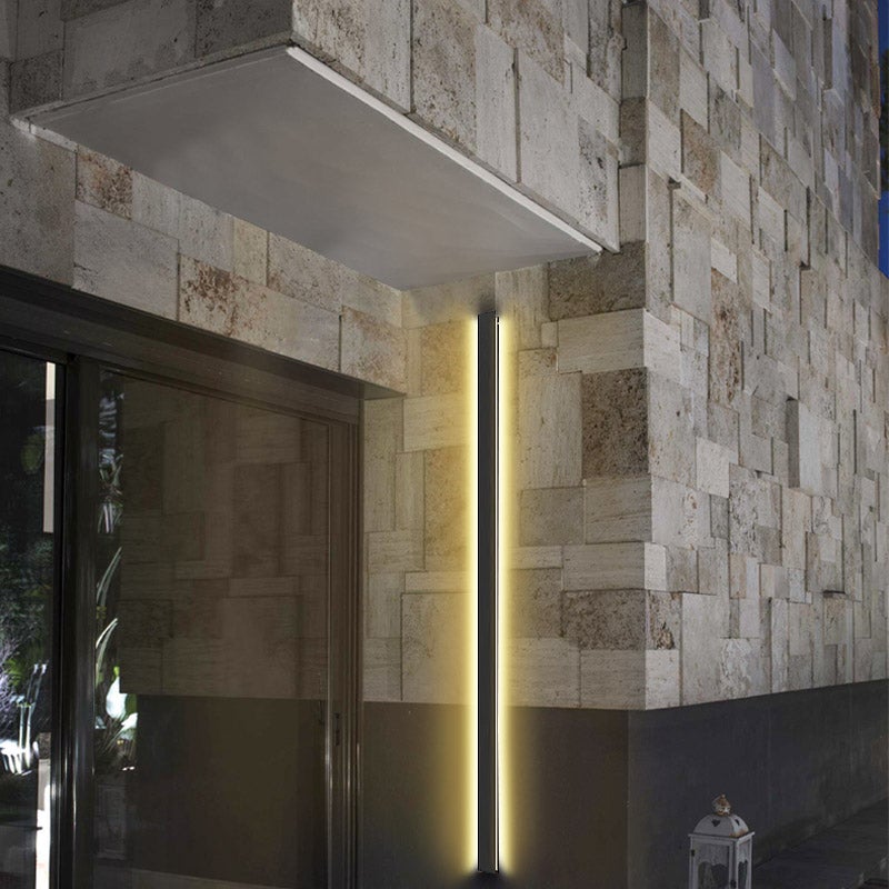 LED Linear Metal Waterproof Black Outdoor Wall Light