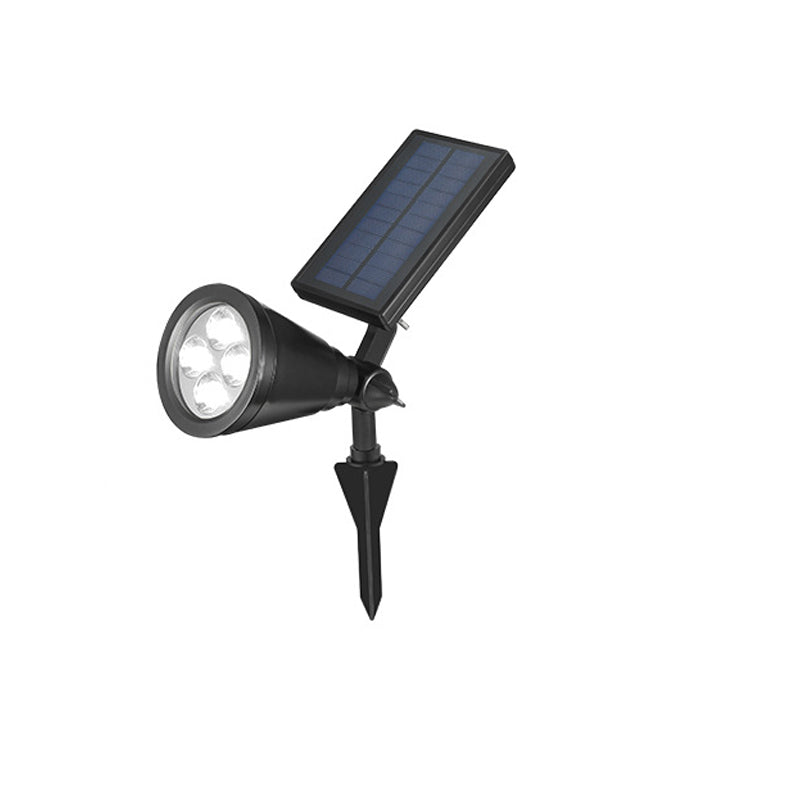 Modern Solar Waterproof LED Conical Spotlight - Outdoor Floor Plug Light