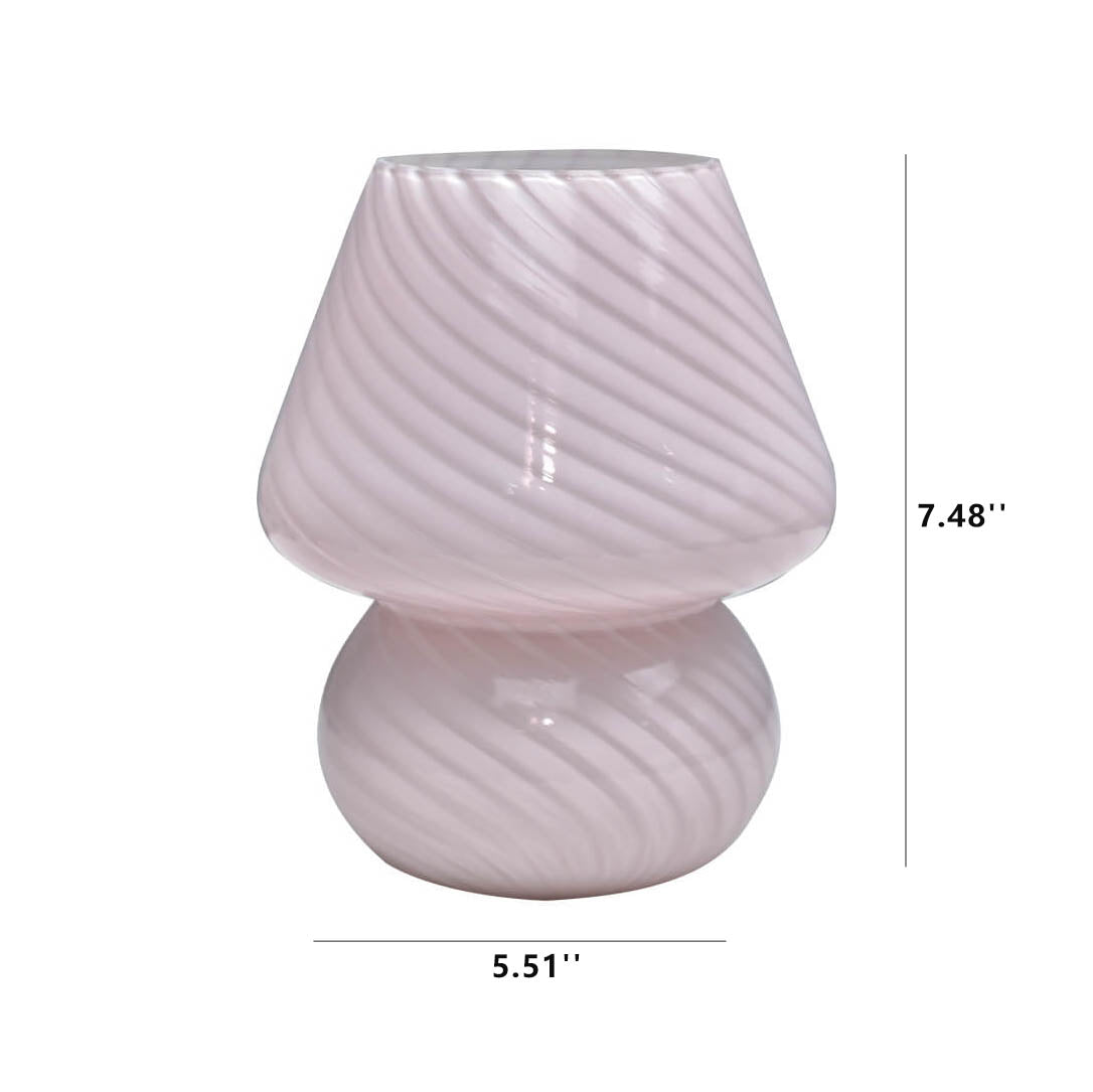 Retro Creative Glass Mushroom 1-Light LED Night Light Table Lamp, Vintage Home Decor, Stylish Bedroom Lighting, Decorative Nightlight for Nursery, Unique Gift Idea, USB Powered, Soft Glow, Functional Art Piece