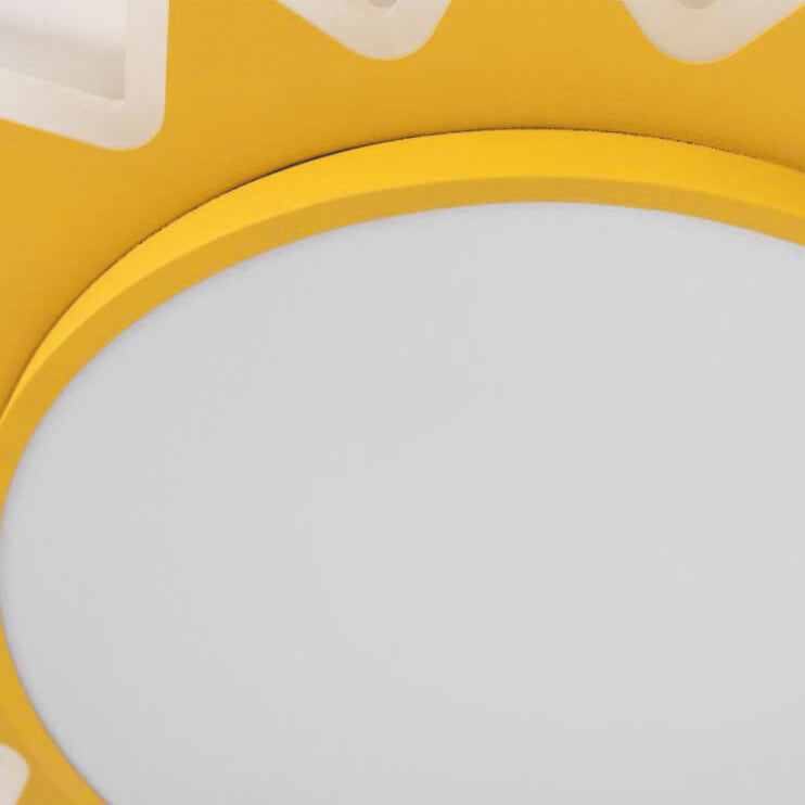 Creative Cartoon Sun LED Flush Mount Ceiling Light for Kids Rooms, Playrooms, and Nurseries - Fun & Bright Illumination, Energy-Efficient Design, Easy Installation