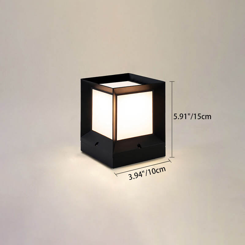 Simple Square LED Solar Waterproof Lawn Fence Lamp