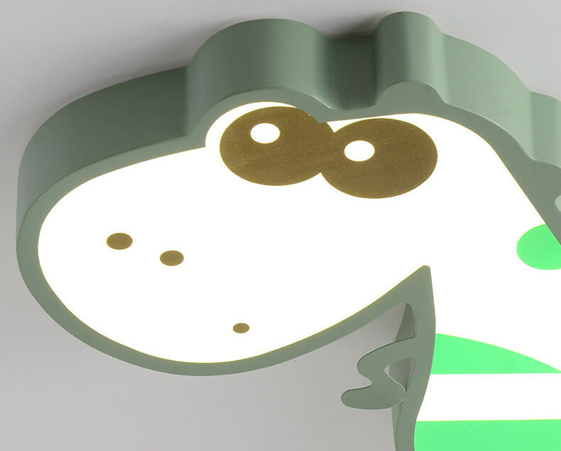 Cartoon Dinosaur LED Ceiling Light - Creative Flush Mount Fixture for Kids' Room Decor