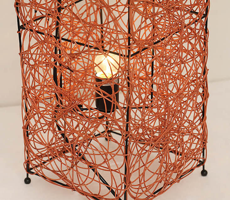 Minimalist Rattan Weaving 3-Light Floor Lamp - Column Design, Eco-Friendly Lighting, Bohemian Home Decor, Adjustable Brightness, Stylish Indoor Lighting, Warm Ambiance Lamp