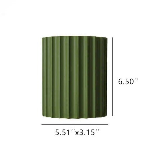 Macaron Resin Striped Half Cylinder Wall Sconce Lamp - 1-Light Decorative Fixture for Home and Office Lighting