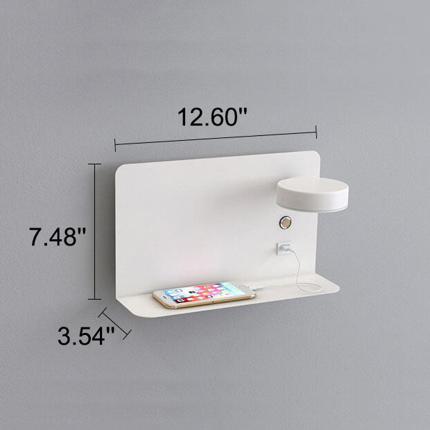 Modern Iron Square LED Wall Sconce - USB Rechargeable Lamp