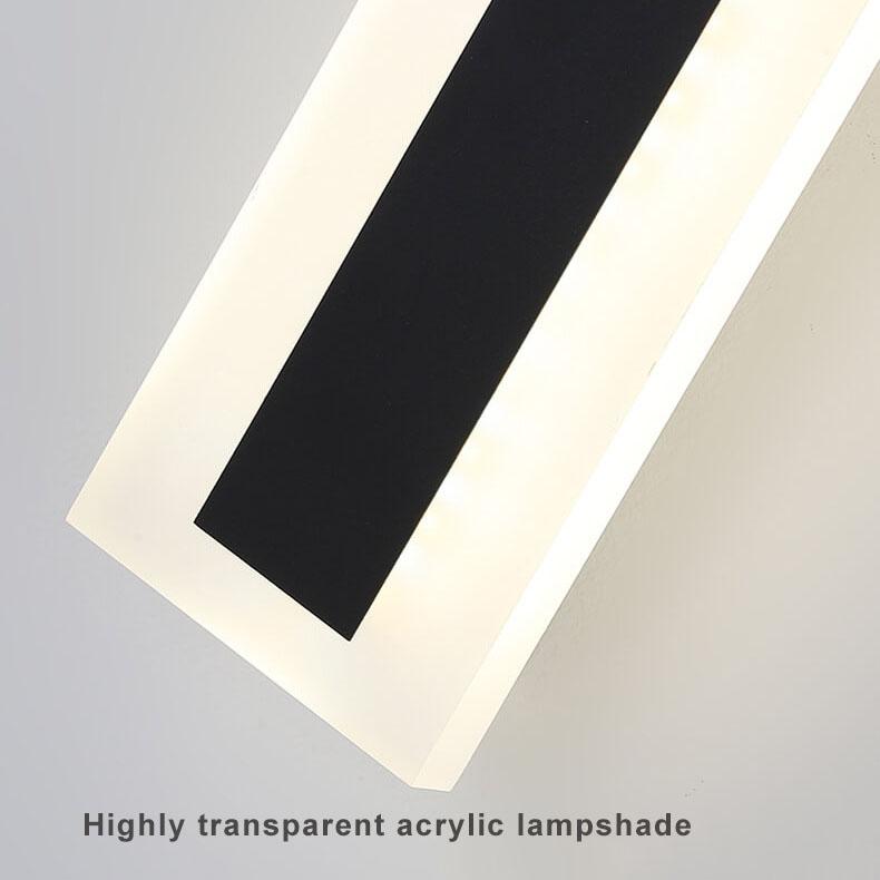 Minimalistic Elongated LED Acrylic Wall Light - Waterproof Outdoor Fixture