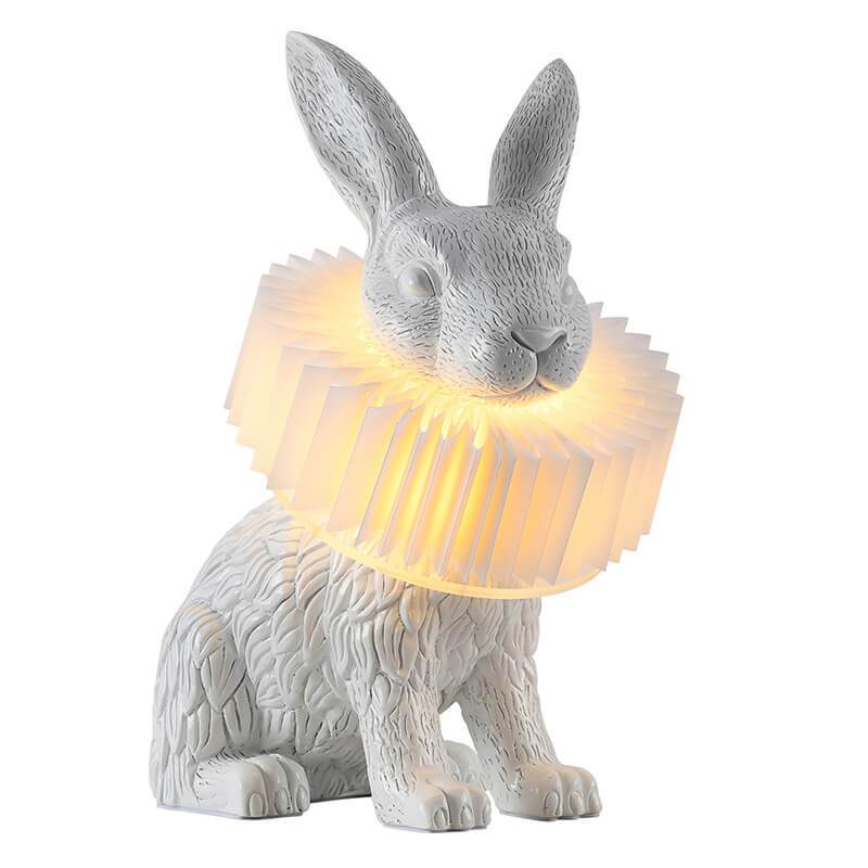 Modern Creative Resin Rabbit LED 1-Light Table Lamp, Cute Bunny Design for Bedroom, Stylish Nightstand Lighting, Unique Home Decor, Contemporary Desk Light, Animal-Inspired Table Lamp, Eco-Friendly LED Illumination, Decorative Gift for Kids and Adults