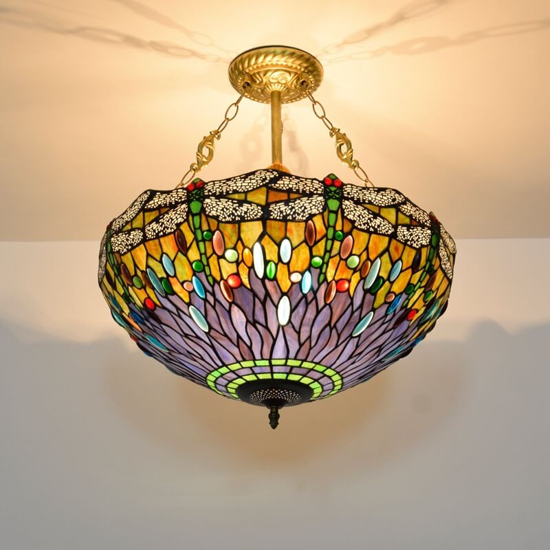 Vintage Tiffany Dragonfly Stained Glass Chandelier - 3-Light Pendant Decor  


Illuminate your space with this stunning Vintage Tiffany Dragonfly Stained Glass Chandelier. Featuring exquisite craftsmanship and intricate dragonfly designs, this 3-light pen