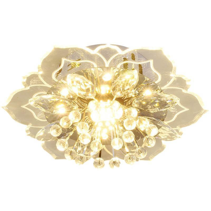 Modern Crystal Flower LED Flush Mount Ceiling Light  

Illuminate your space with this elegant modern crystal flower-shaped ceiling light. Featuring energy-efficient LED technology, it enhances any room with its stylish design and beautiful crystal finish