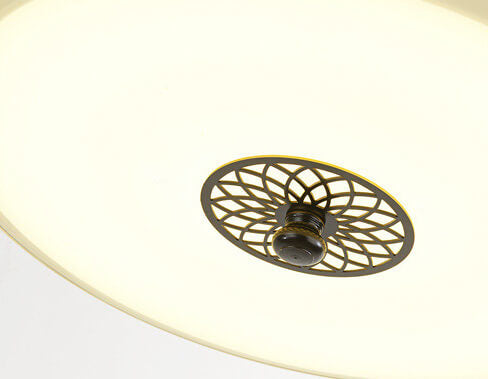Vintage Circle Patterned Edge Iron LED Flush Mount Light