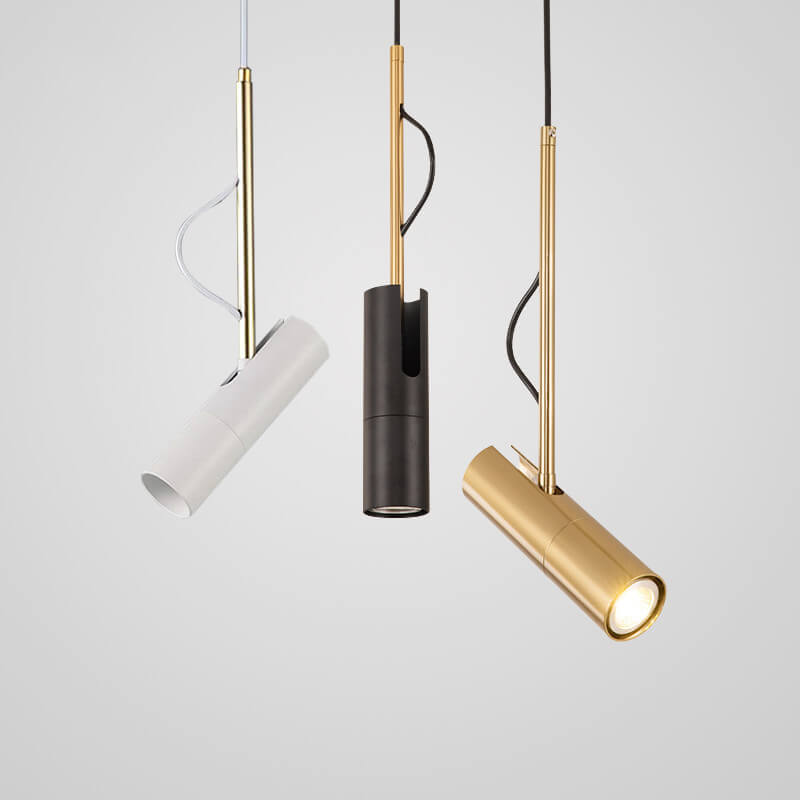 Modern Minimalist Gold LED Spotlight Pendant Light