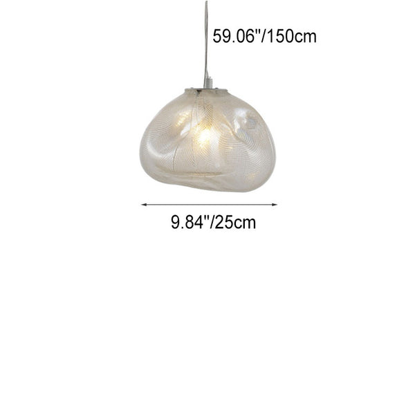 Modern Cloud Glass Pendant Light - 1-Light Suspension Lamp for Stylish Home Decor