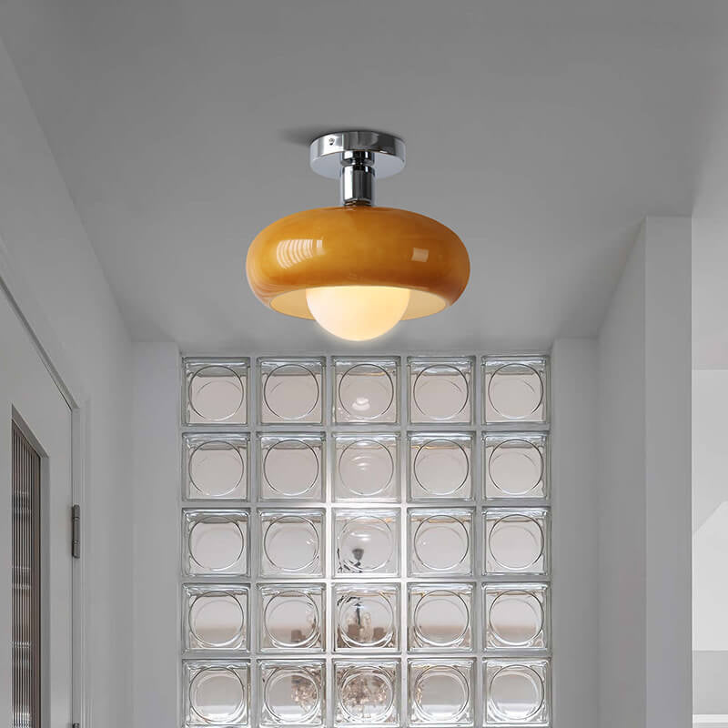 Modern Glass Egg Tart Flush Mount Light Fixture - Stylish Ceiling Lighting for Home Decor

This sleek and contemporary glass egg tart flush mount light is designed to enhance your living space. Perfect for kitchens, dining areas, or any modern home, its u