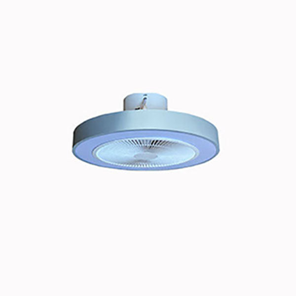 Modern Minimalist Copper LED Flush Mount Ceiling Fan Light