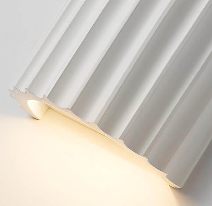 Macaron Resin Striped Half Cylinder Wall Sconce Lamp - 1-Light Decorative Lighting Fixture