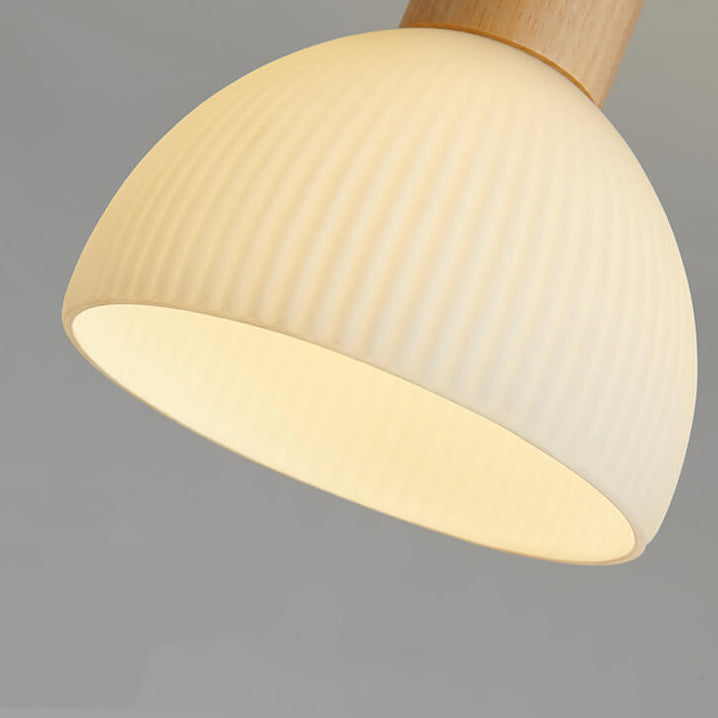 Nordic Glass Half Round 1-Light Semi-Flush Mount Ceiling Light Fixture