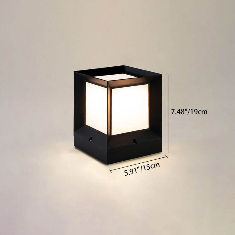 Simple Square LED Solar Waterproof Lawn Fence Lamp