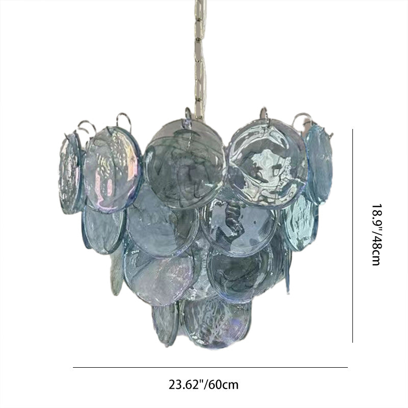 Traditional French Flower Shaped Iron Glass Chandelier - 5/9/12 Light Living Room Decor