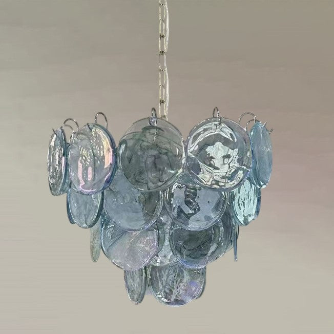 Traditional French Flower Shaped Iron Glass Chandelier - 5/9/12 Light Living Room Decor