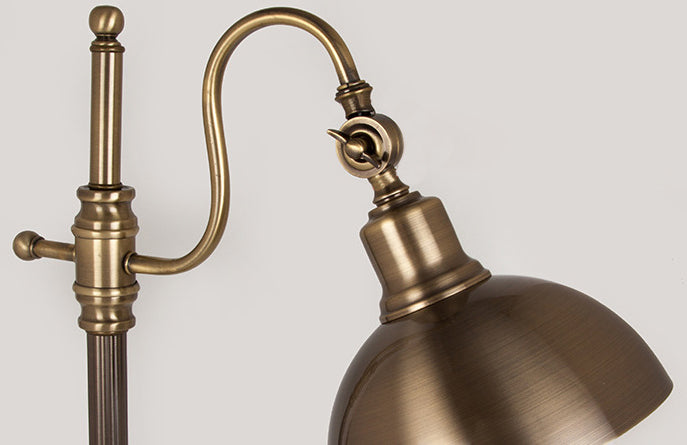 Industrial Retro Gold Iron Long Arm LED Table Lamp