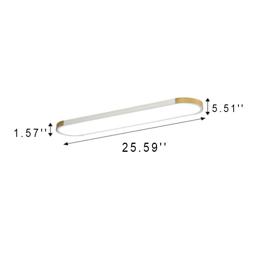Modern Minimalist Rectangular LED Flush Mount Ceiling Light - Sleek Design, Energy Efficient, Home Decor Lighting