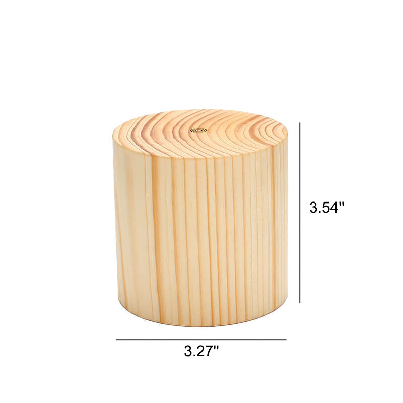 Creative Wood LED Touch Night Light Table Lamp - Modern Design, Dimmable, Warm White, USB Rechargeable