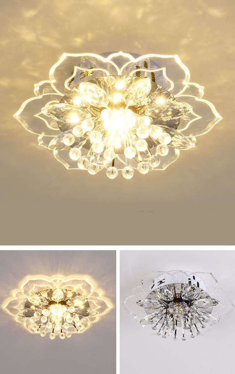 Modern Crystal Flower LED Flush Mount Ceiling Light  

Illuminate your space with this elegant modern crystal flower-shaped ceiling light. Featuring energy-efficient LED technology, it enhances any room with its stylish design and beautiful crystal finish