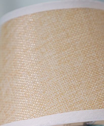 Vintage Linen Drum Shade LED Table Lamp - Home Lighting Accent