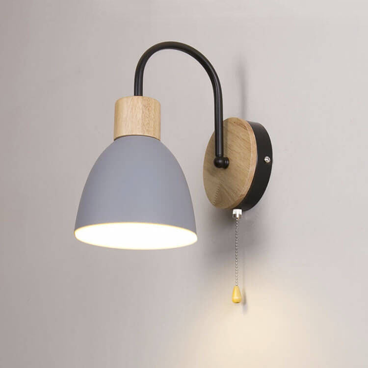 Nordic Macaron 1-Light Zipper Switch Wall Light - Modern Decorative Lighting