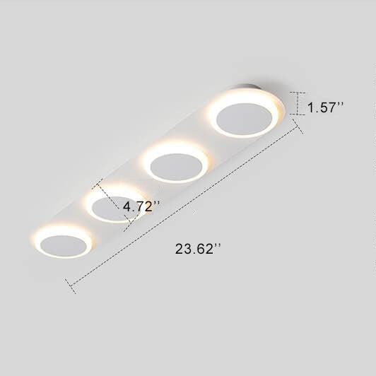 Minimalist Long Bar LED Flush Mount Ceiling Light - 3/4/5 Light Fixture, Modern Lighting for Home, Energy Efficient, Contemporary Design
