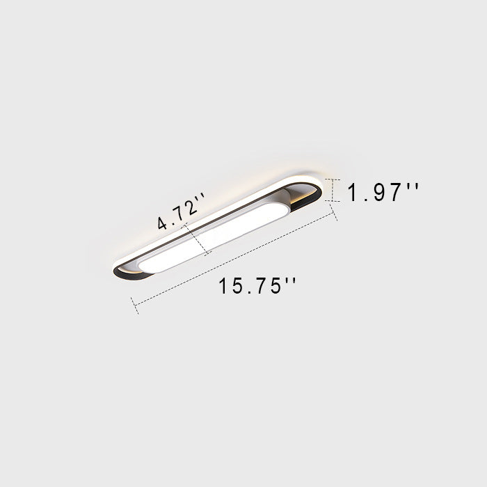 Nordic Minimalist Long Bar LED Flush Mount Ceiling Light