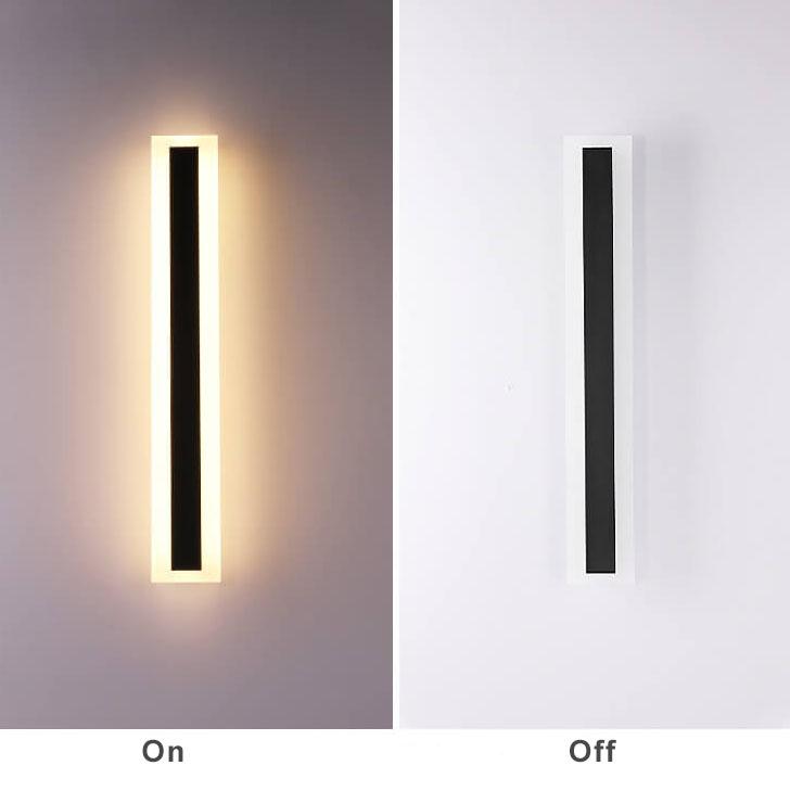 Minimalistic Outdoor Waterproof LED Wall Light - Acrylic 1-Light Bar Shape