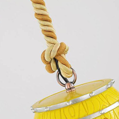 Vintage Wine Barrel Resin 1-Light Pendant Light Fixture