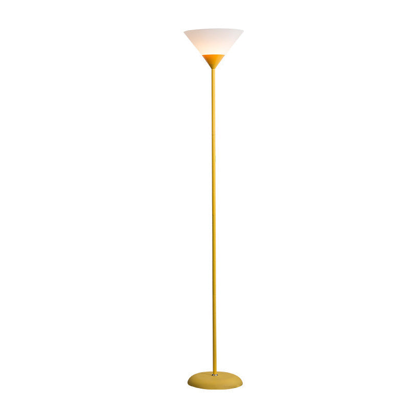 Minimalist Cone Shade Floor Lamp - 1-Light Modern Design, Stylish Lighting for Living Room, Bedroom, and Office