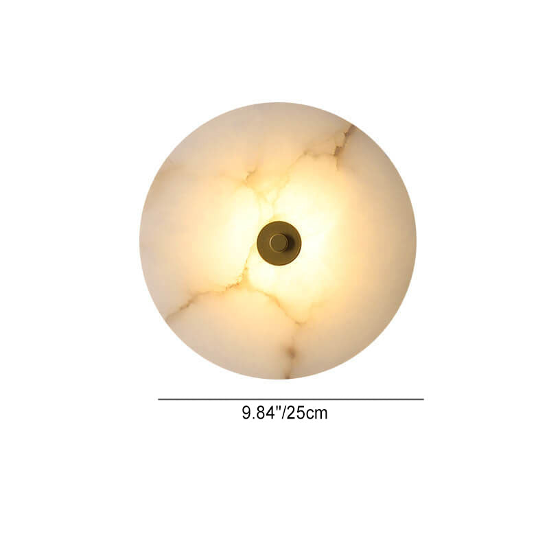 Contemporary Luxury Marble Iron LED Wall Sconce for Living Room & Bedroom