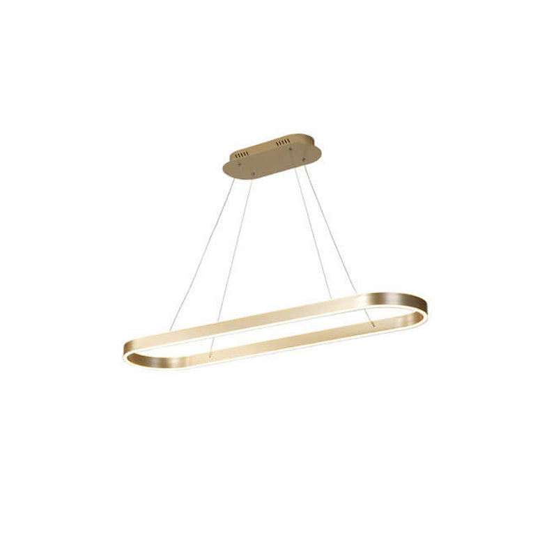 Modern Minimalist Oval Aluminum LED Chandelier - Light Luxury Lighting Fixture