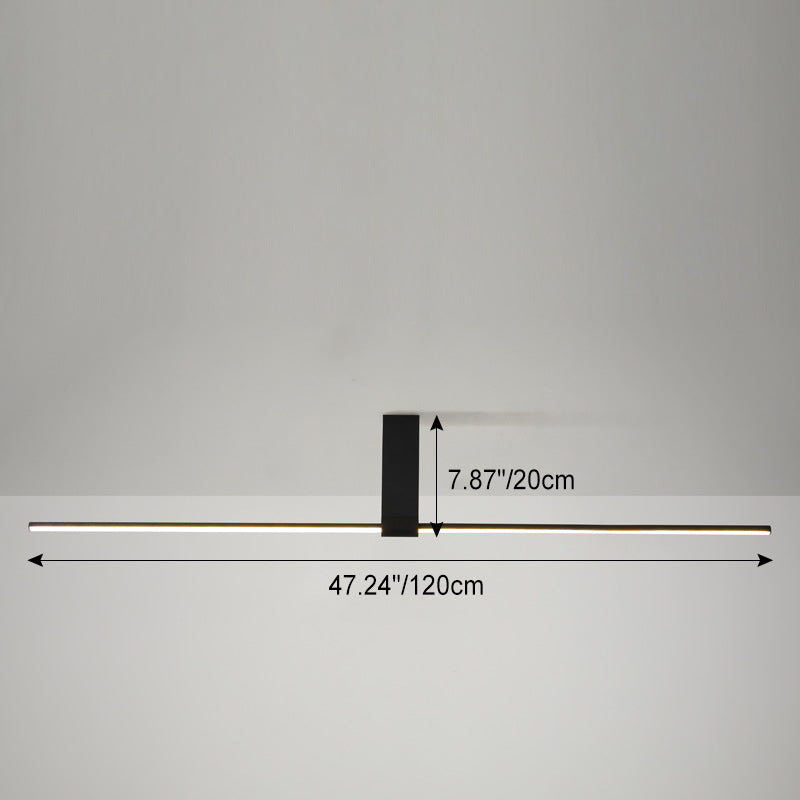 Modern Minimalist Aluminum Acrylic LED Semi-Flush Mount Ceiling Light for Hallway