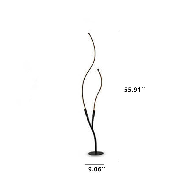 Modern Minimalist Curved Line LED Floor Lamp - Stylish & Energy-Efficient Lighting