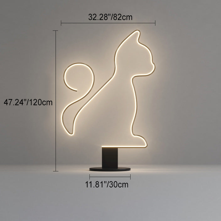 Contemporary LED Floor Lamp for Bedroom - Iron Aluminum Acrylic Design for Cats & Dogs
