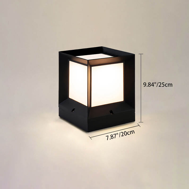 Simple Square LED Solar Waterproof Lawn Fence Lamp