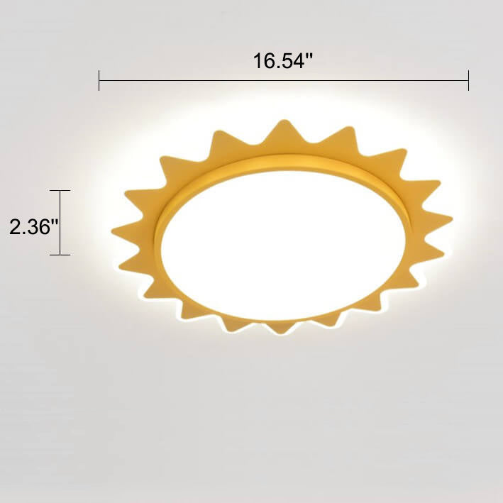 Creative Cartoon Sun LED Flush Mount Ceiling Light for Kids Rooms, Playrooms, and Nurseries - Fun & Bright Illumination, Energy-Efficient Design, Easy Installation