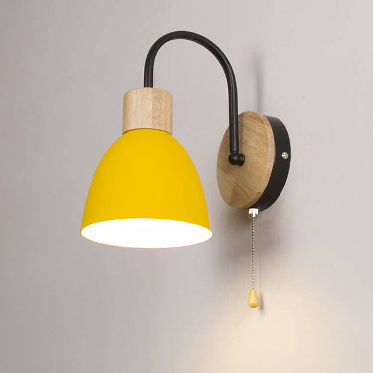 Nordic Macaron 1-Light Zipper Switch Wall Light - Modern Decorative Lighting